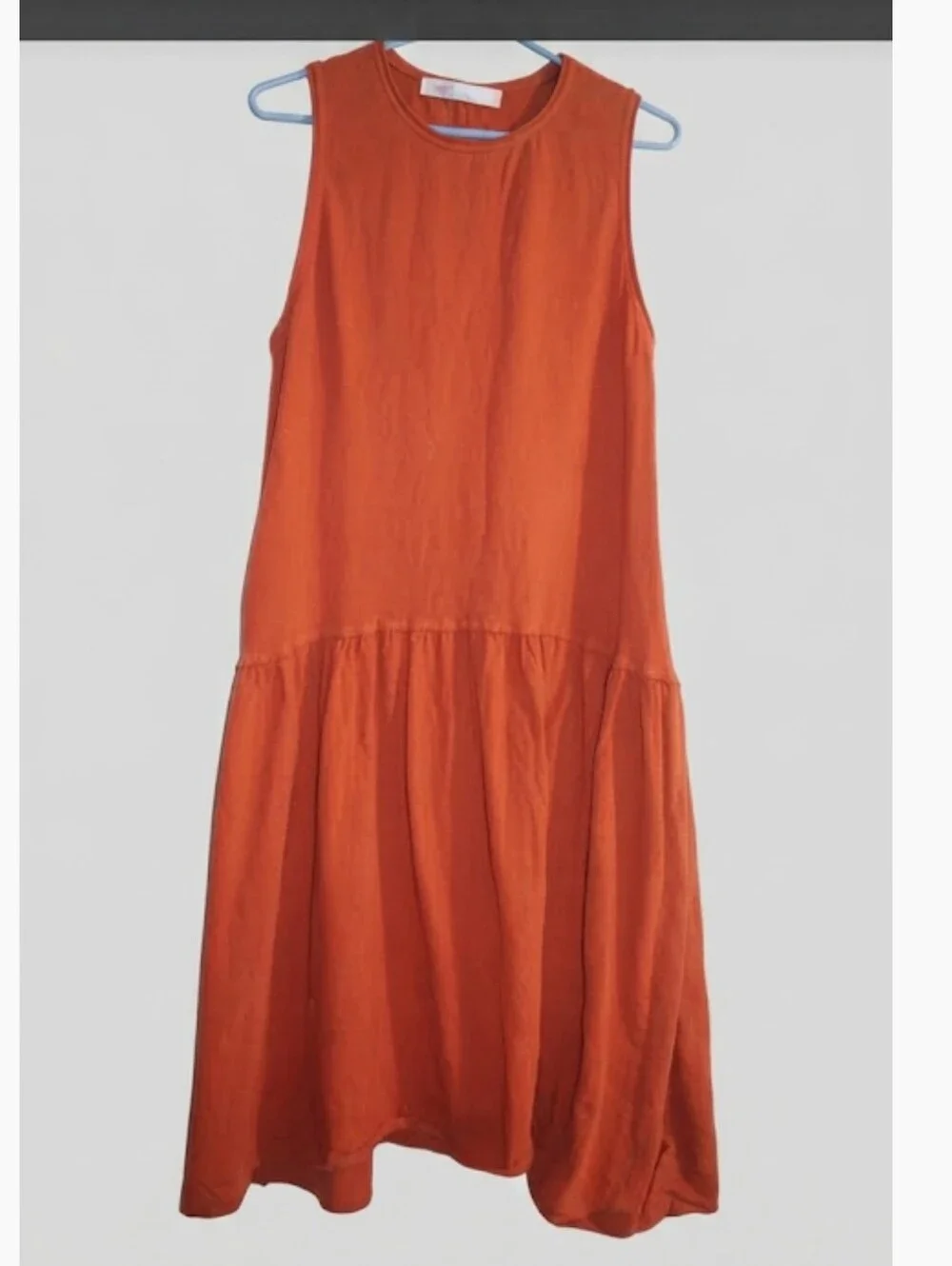 People Easy Street Midi Dress, sleeveless Burnt Orange Size Small